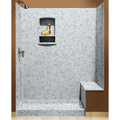 Swanstone BK-326072-053 Tahiti Gray Shower Wall Kit With Floor, Wall,