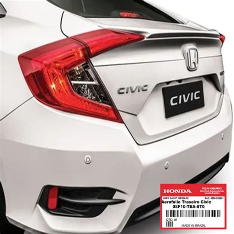 Aerofólio Traseiro Perfil baixo CIVIC 2017 2021 Original Honda