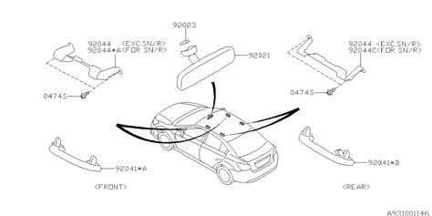 Subaru Baja Interior Grab Bar Assist Rail Not For Hook Without