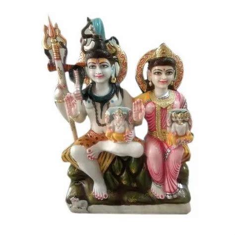 Multicolor 25 Feet Marble Shiv Parivar Statue For Worship At Rs 21000