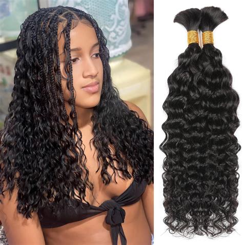 Amazon Human Hair Braiding Hair Curly Bulk Human Hair For