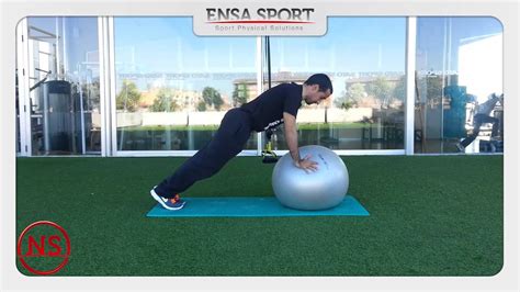 Flexiones Con Manos En Fitball Ns Youtube