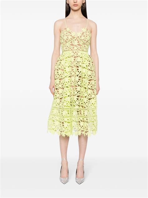 Self Portrait Azalea Lace Midi Dress Farfetch