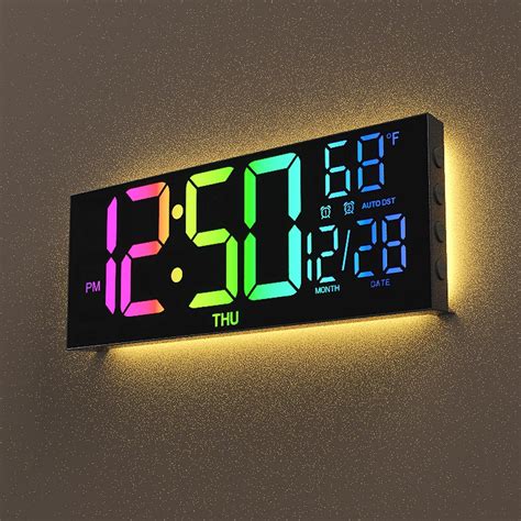 MEISD Reloj De Pared Digital Reloj Despertador De Pantalla Grande De