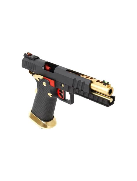 Armorer Works Custom Hi Capa Gbbp Black Slide Gold Barrel Fully