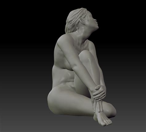 STL File Marianne Nude Female Figurine OBJ D Print Design To