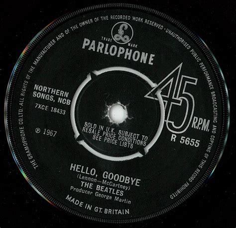 Uk Hello Goodbye R Beatlesi Am The