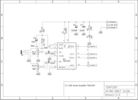 Stereo Power Audio Amplifier With Tda X Watts Xtronic Org