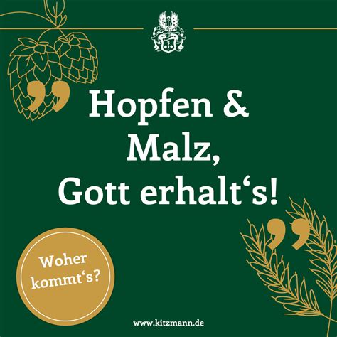 Hopfen Und Malz Gott Erhalt S Kitzmann Bier