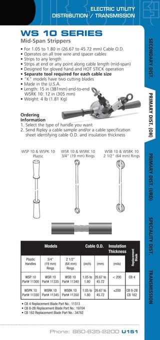 Ripley Utility Tool Ws Mid Span Cable Stripper Mm Pdf