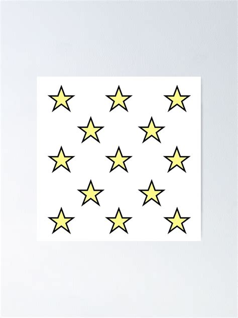 Yellow Star Sticker Pack Poster By Marniestickers Redbubble