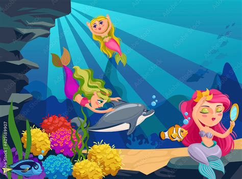 Animated Mermaids Underwater