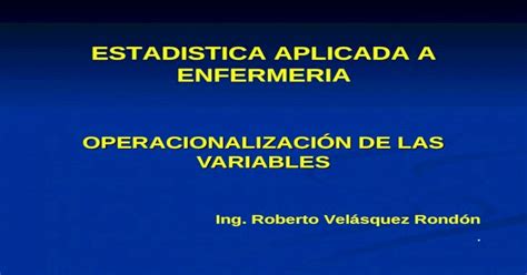 Operacionalizaci N De Las Variables Ppt Powerpoint