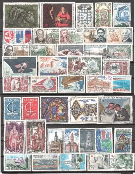 TIMBRES FRANCE OBLITÉRÉ Année 1966 complète côte 20 EUR 3 00