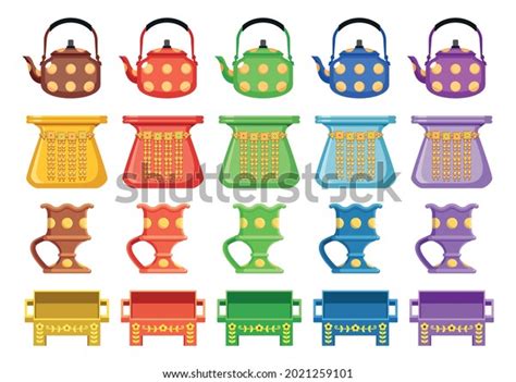 Old Traditional Heritage Icons Arab Gulf Stock Vector Royalty Free