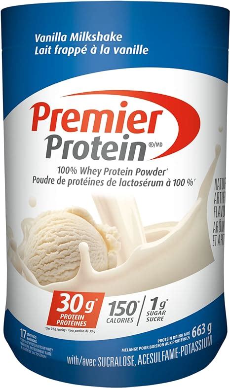 Premier Protein G Protein Powder Vanilla Milkshake G Sugar