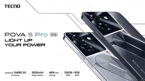 TECNO Pova 5 Pro Official With RGB Lights Dimensity 6080 Chip And 68W