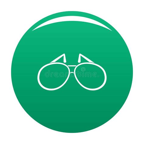 Verde Del Vector Del Icono De Las Gafas De Sol Ilustración del Vector