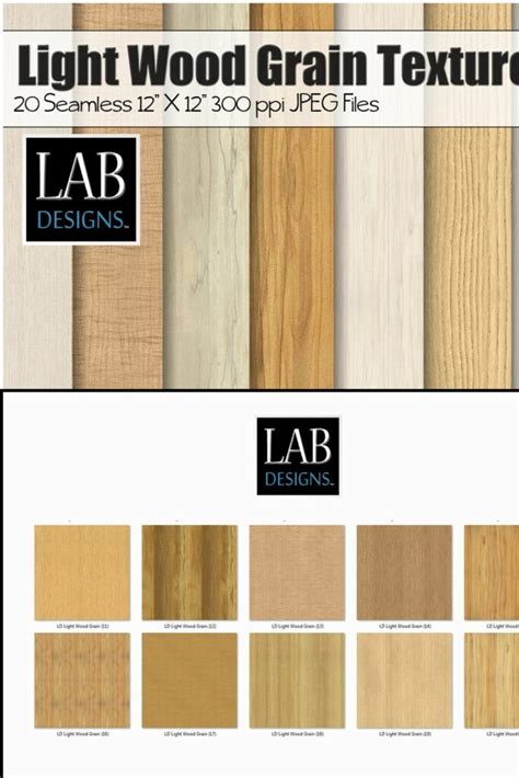 20 Light Wood Grain Textures MasterBundles