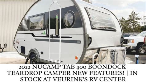 2022 NuCamp Tab 400 Boondock Teardrop Camper New Features In Stock