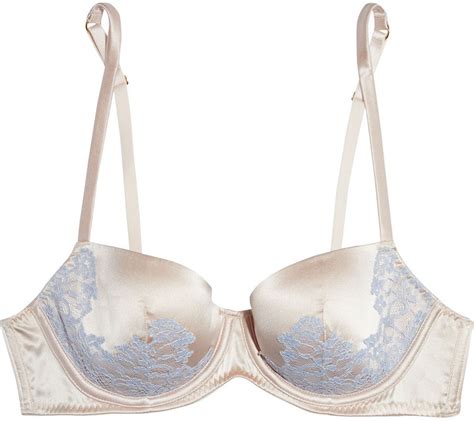 Myla Grosvenor Square Lace Trimmed Stretch Silk Satin Balconette Bra