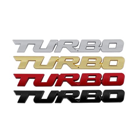 Universal 3D Metal Letter Turbo Car Motorcycle Emblem Badge Sticker