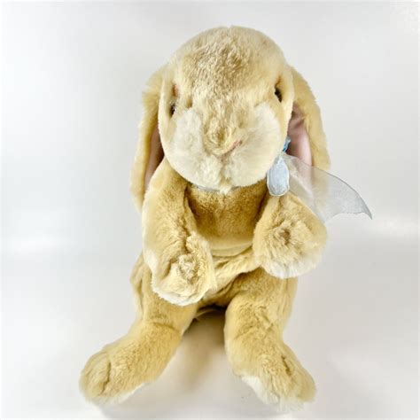 Commonwealth Bunny Plush Rabbit Blue Ribbon Stuffed Cream Cottontail 10” 2006 Ebay