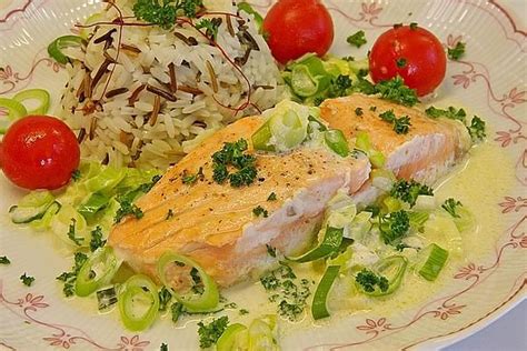 Lachs in Frühlingszwiebel Sahne Sauce von Lisa50 Chefkoch Rezept