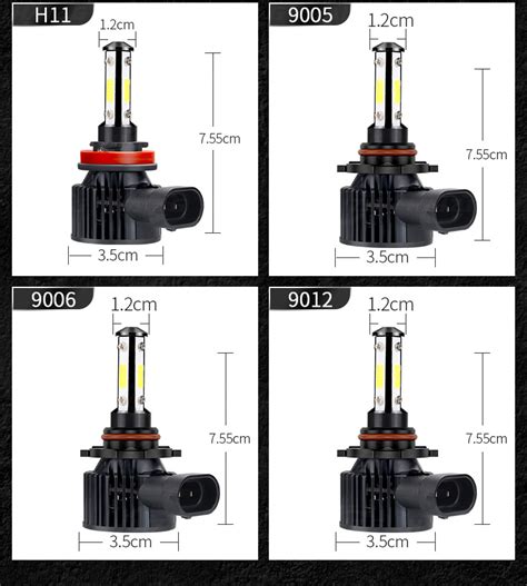 Haizg Auto Led Headlight Cob D Sides Bulbs H Led Car Lighting System