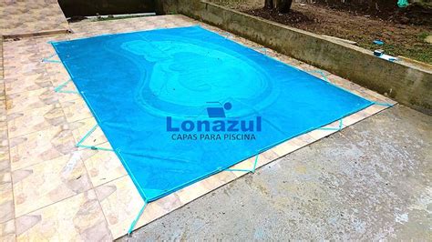 Capa Tela Para Piscina Tipo Peneira X Azul Lonazul Capas Para