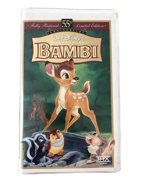 Bambi Walt Disney S Masterpiece Th Anniversary Limited Edition Vhs