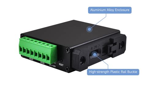 RS232 RS485 To RJ45 Ethernet Serial Server Dual Channels Independent