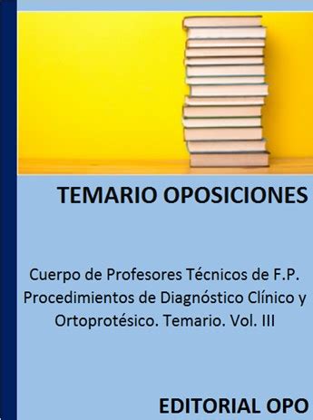 Temario gratis Cuerpo de Profesores Técnicos de F P Procedimientos