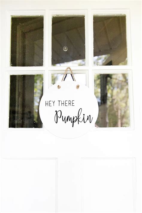 Fall Front Door Decor Hey There Pumpkin Sign Etsy