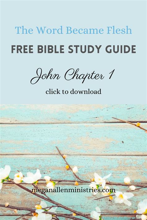 Free Bible Study Guide of John 1 | Free bible study, Bible study guide ...