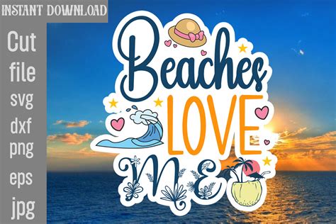 Beaches Love Me Svg Cut File Graphic By Simacrafts Creative Fabrica