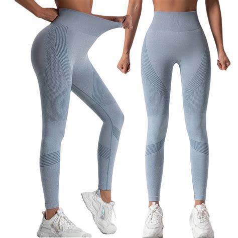 Leginsy Damskie Z Wysokim Stanem Modeluj Ce Fit Getry Sportowe Fitness