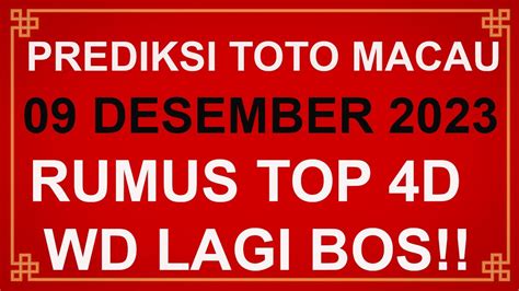 Prediksi Macau Hari Ini Jumat Desember Prediksi Totomacau