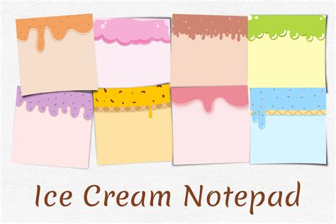 Ice Cream Notepad Kdp Interior Graphic By Semu Creative Creative