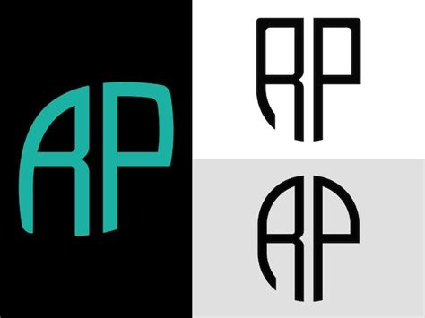 Premium Vector Creative Initial Letters Rp Logo Designs Bundle