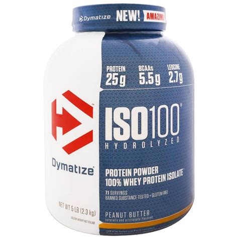 Buy Dymatize ISO 100 Protein Powder 100 Whey Protein Isolate 5 Lb