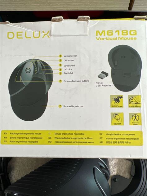 DELUX M618C Vertical Mouse - M618GX, Everything Else on Carousell