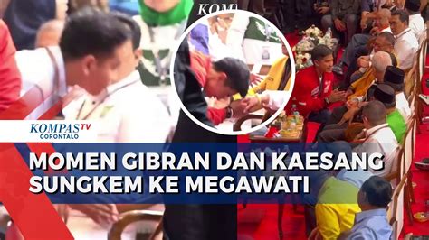 Momen Putra Jokowi Gibran Dan Kaesang Sungkem Kepada Ketum PDIP