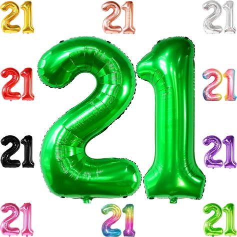 Amazon Katchon Dark Green Balloons Numbers Inch Green