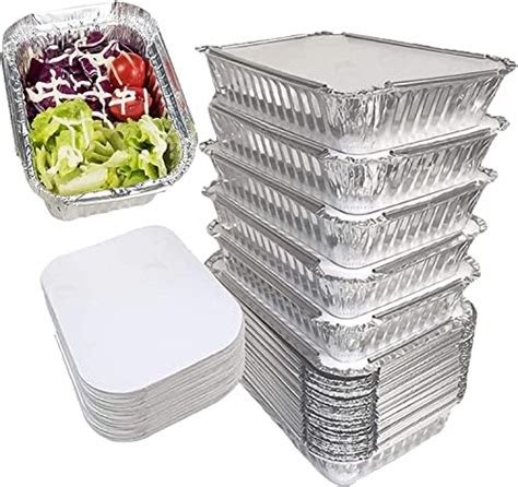 Matana 9x9 Square Aluminium Foil Pans With Lids 25 Packs Disposable Baking Pans Aluminum