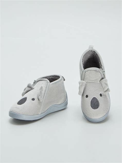 Chaussons Anim S Koala Gris Kiabi