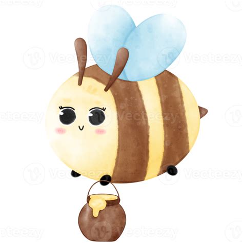 Watercolor Honey Bee Bee Illustration Cute Bee Honey Bee Cute Honey