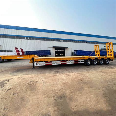 Axle Ton Lowbed Semi Trailer For Sale Price