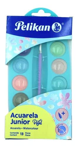 Acuarela Junior Pastel Pelikan Cont Piezas M S Pincel Mercadolibre