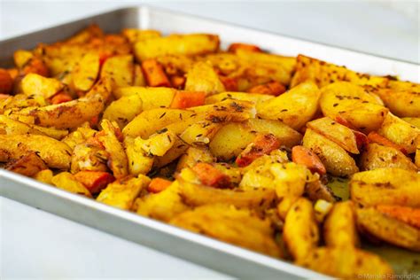 Oven Baked Potatoes With Jamaican Curry And Caraway Fruits Mychefsapron